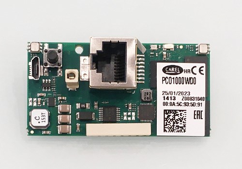 СЕТЕВАЯ КАРТА CAREL PCO WEB SE, ETHERNET CARD FOR IP PROTOCOLS, PCO1000WD0 PCO1000WD0 - фото 14476