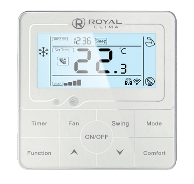 Проводной пульт управления ROYAl CLIMA XK-05 для полупромышленного оборудования серии COMPETENZA XK-04 - фото 32156