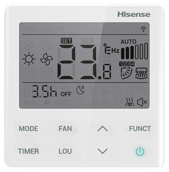Индивидуальный проводной пульт Hisense YXE-E01U(E) YXE-E01U(E) - фото 32168