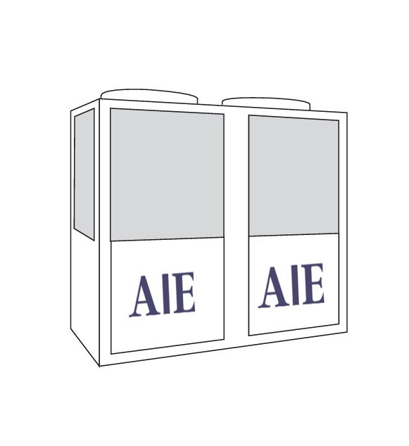 Чиллер AIE 30 (Qx=30 кВт; Твод=7/12С; Qт=33 кВт; R410a) AIE rtu 30 - фото 33466