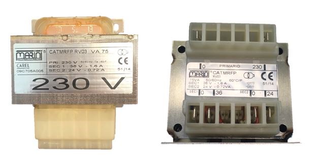 Трансформатор CAREL, 230/24/36 VAC, FOR UU01FD***0, UUKTFD0000, UUKTFD0000 - фото 60151