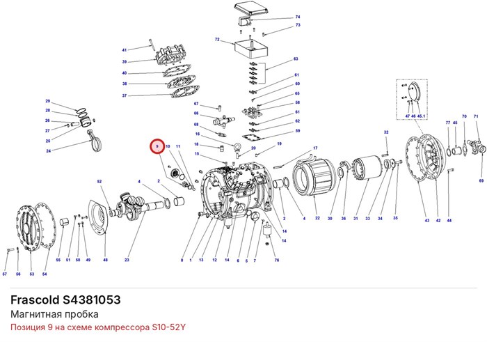 S4381053 Магнитная пробка серии S FRASCOLD S4381053