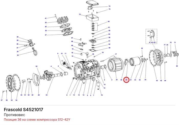 S4521017 Противовес серии S FRASCOLD S4521017