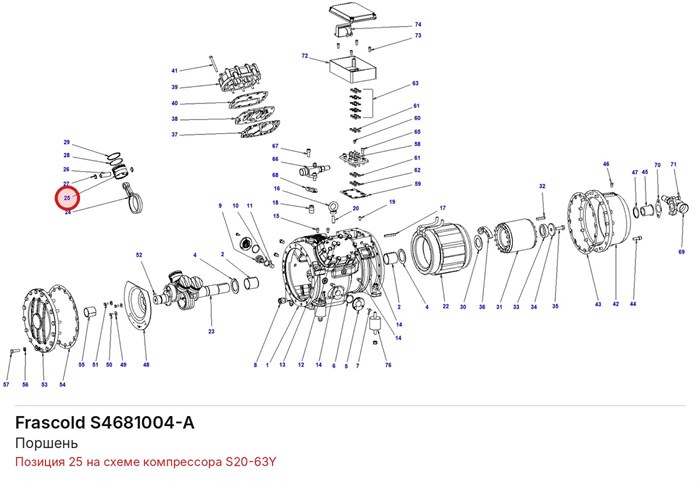 S4681004-A Поршень серии S FRASCOLD S4681004-A