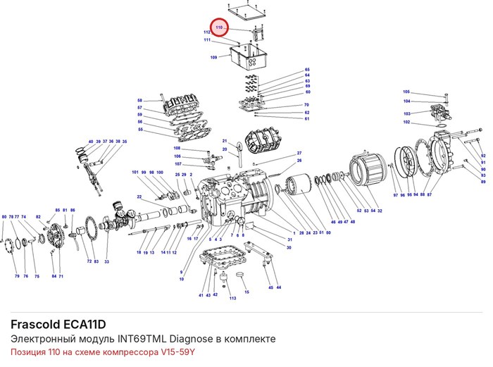 ECA11D Электронный модуль INT69TML Diagnose в комплекте серий V/Z/W FRASCOLD ECA11D