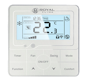 Проводной пульт управления ROYAl CLIMA XK-05 для полупромышленного оборудования серии COMPETENZA XK-04 Проводной пульт управления ROYAl CLIMA XK-05 для полупромышленного оборудования серии COMPETENZA XK-04