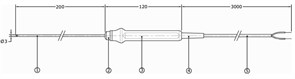 SN603011 Датчик температуры PTC Eliwell 3X200 INF. 3 MT PVC SN603011