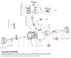 SK230516 Электродвигатель в сборе (статор-ротор) 230-400 В / 3 ф / 60 Гц DOL серии D FRASCOLD SK230516