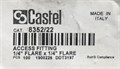 Штуцер CASTEL Access Fitting 1/4" Flare x 1/4" Flare, 8352/22 8352/22